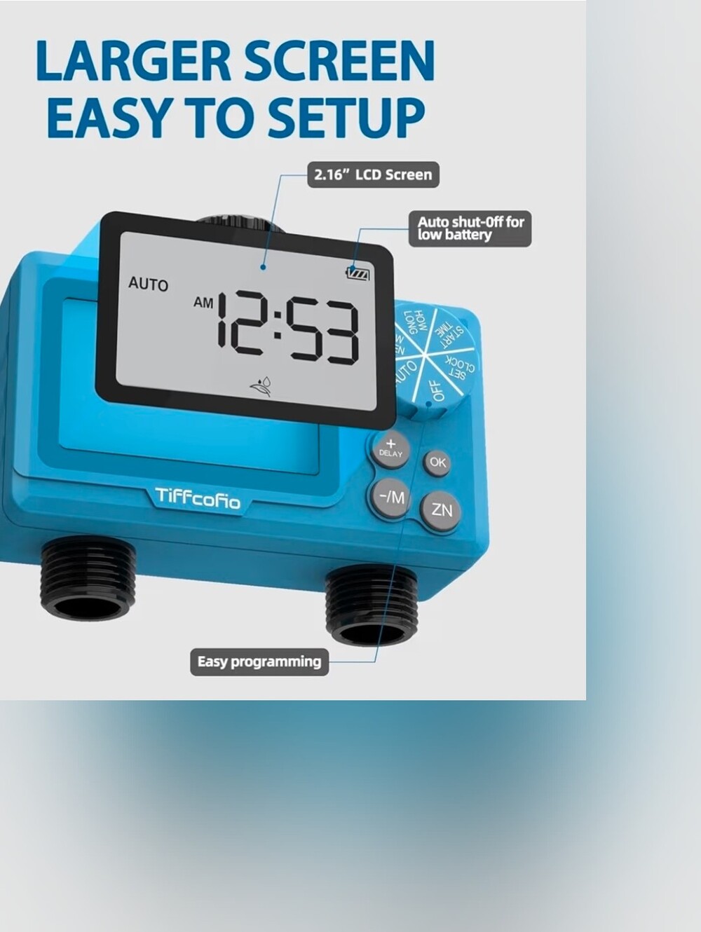 Sprinkler Timer Outdoor, Digital Programmable for Garden Hose, Irrigrtion Timer